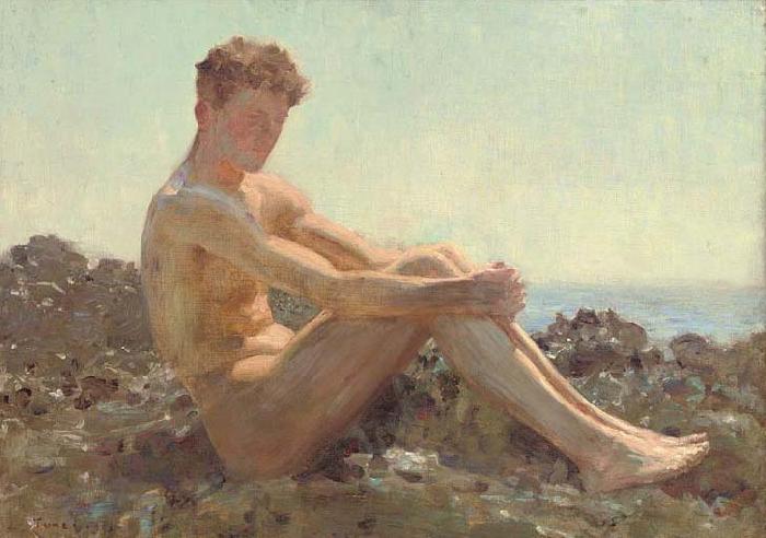 Henry Scott Tuke The Sun-bather oil painting image